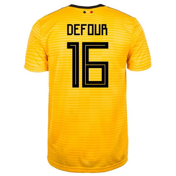 Camiseta Bélgica 2ª Defour 2018 Amarillo